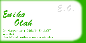 eniko olah business card